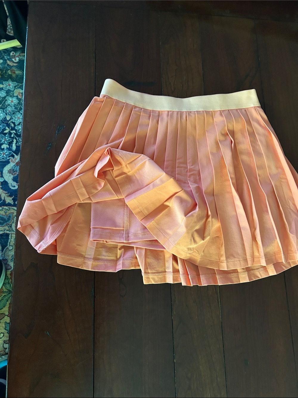 Girl’s Athleta Peachy Pleated Tennis Skirt with White Waistband